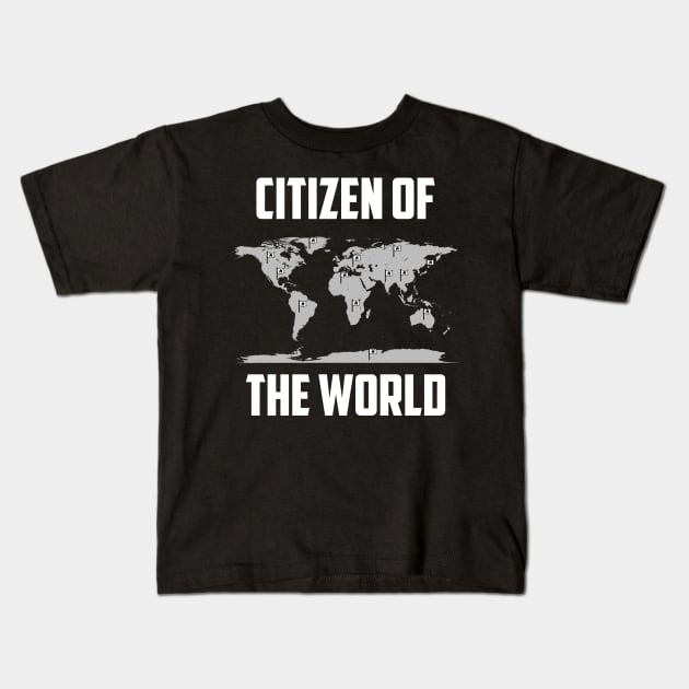 Global Citizen : Plant your flag Kids T-Shirt by encodedshirts